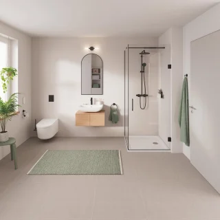 GROHE Vitalio Start Regendouche 250 Mat Zwart Thermostaatkraan