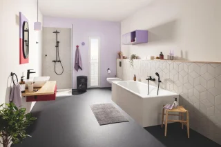 GROHE Vitalio Start Regendouche 250 Mat Zwart Thermostaatkraan