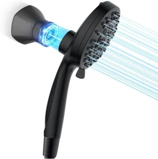 Grote Douchekop - Regen Douche - Magnetische Houder - Zwart