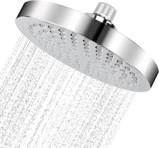 Grote regendouchekop 15 cm zilver