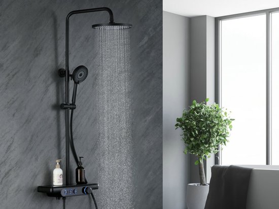 Gryson Mawialux regendoucheset opbouw mat zwart rond review