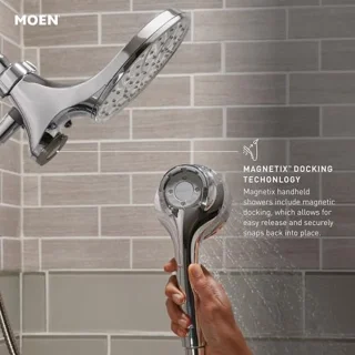 Hand- en regendoucheset Chroom