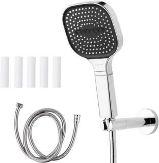Handdouche 130 mm, 3 straalsoorten, 2 m slang