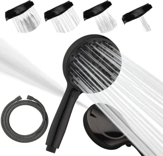 Handdouche 5 inch met slangset in oliegewreven brons