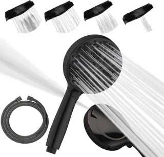 Handdouche 5 inch met slangset in oliegewreven brons