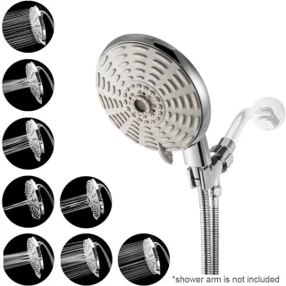 Handdouche 6 inch Geborsteld chroom