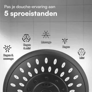 Handdouche chroom/zwart