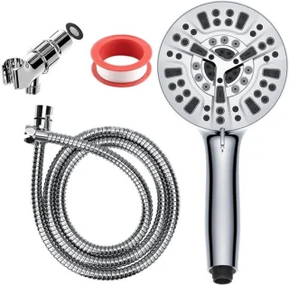Handdouche douchekop zilver