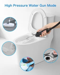 Handdouche Douchekop Zwart met Slang 1,5 m