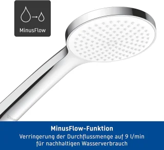 Handdouche Ø110 mm Chroom/Wit