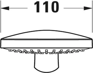 Handdouche Ø110 mm Chroom/Wit