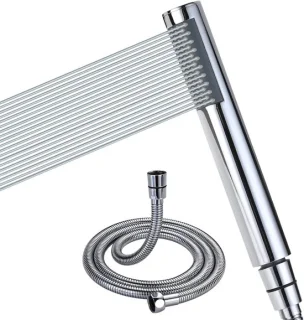 Handdouche RVS met regenstraal en slang, chroom
