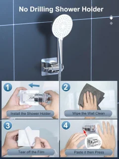 Handdouche set chroom Ø120 mm met 1,6 m slang