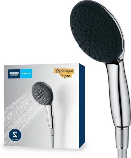 Handdouche set met slang, chroom