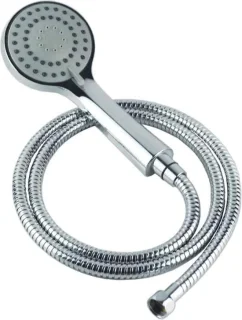 Handdouche set met slang, chroom