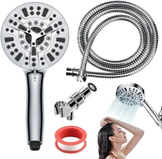 Handdouche set zilver