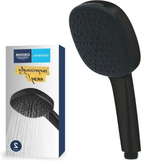 Handdouche vierkant 11 cm mat zwart