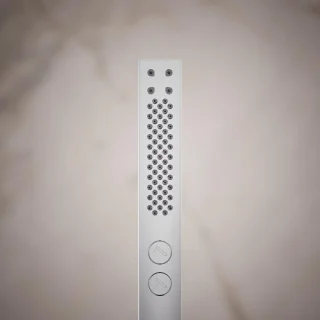 Handdouche vierkant, wandmontage, gepolijst chroom