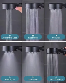 Handdouche Zwart met 1,5 m Slang