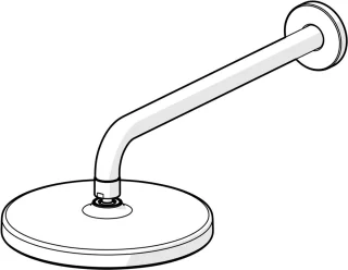 Hansa Basicjet regendouche 20 cm mat zwart 4436010033