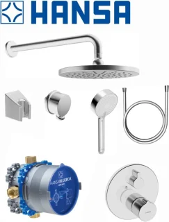 Hansa Bluebox Showerset met Rond Hoofdouche
