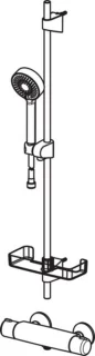 Hansa Hansamicra Hansabasicjet glijstangset 92cm chroom
