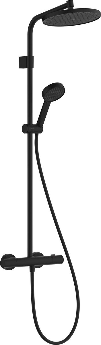 De Hansgrohe Activera S Douchesysteem 24 cm Mat Zwart in één oogopslag