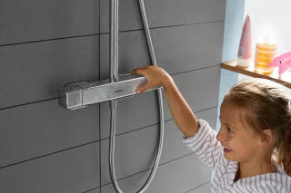 hansgrohe Croma E 1jet Showerpipe Thermostaat Chroom