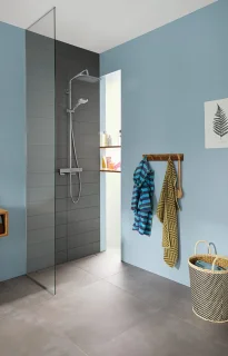 hansgrohe Croma E 1jet Showerpipe Thermostaat Chroom