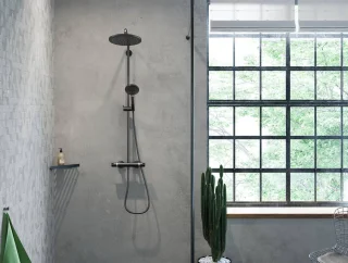 hansgrohe Croma Select S 280 Showerpipe mat zwart