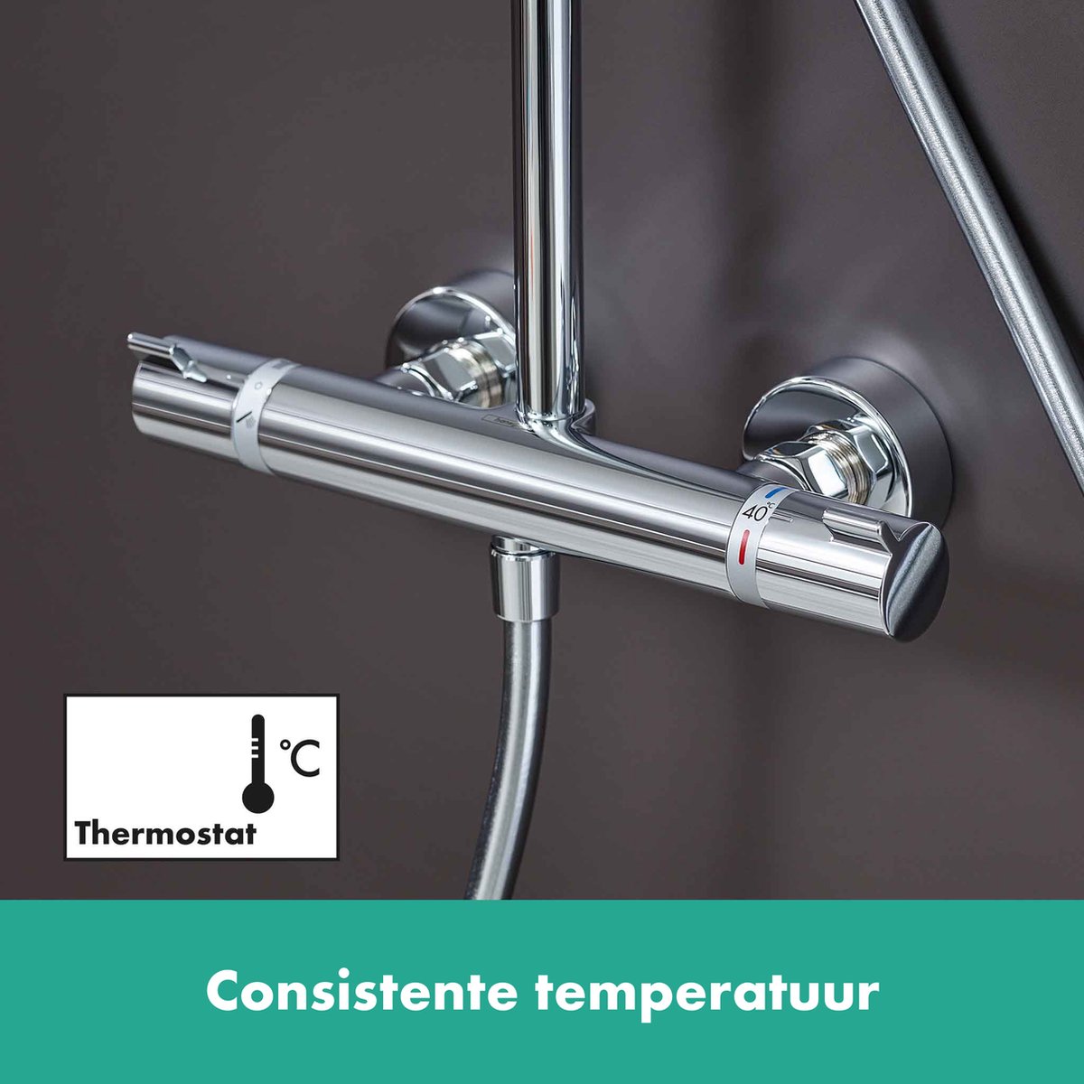 hansgrohe Croma Select S 280 Showerpipe Thermostaat Chroom