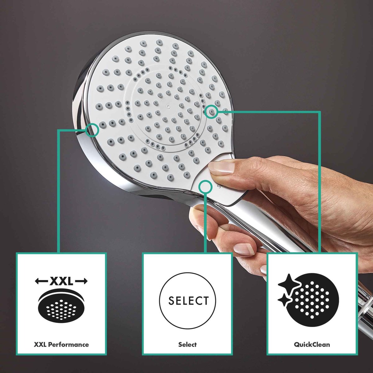 hansgrohe Croma Select S 280 Showerpipe Thermostaat Chroom