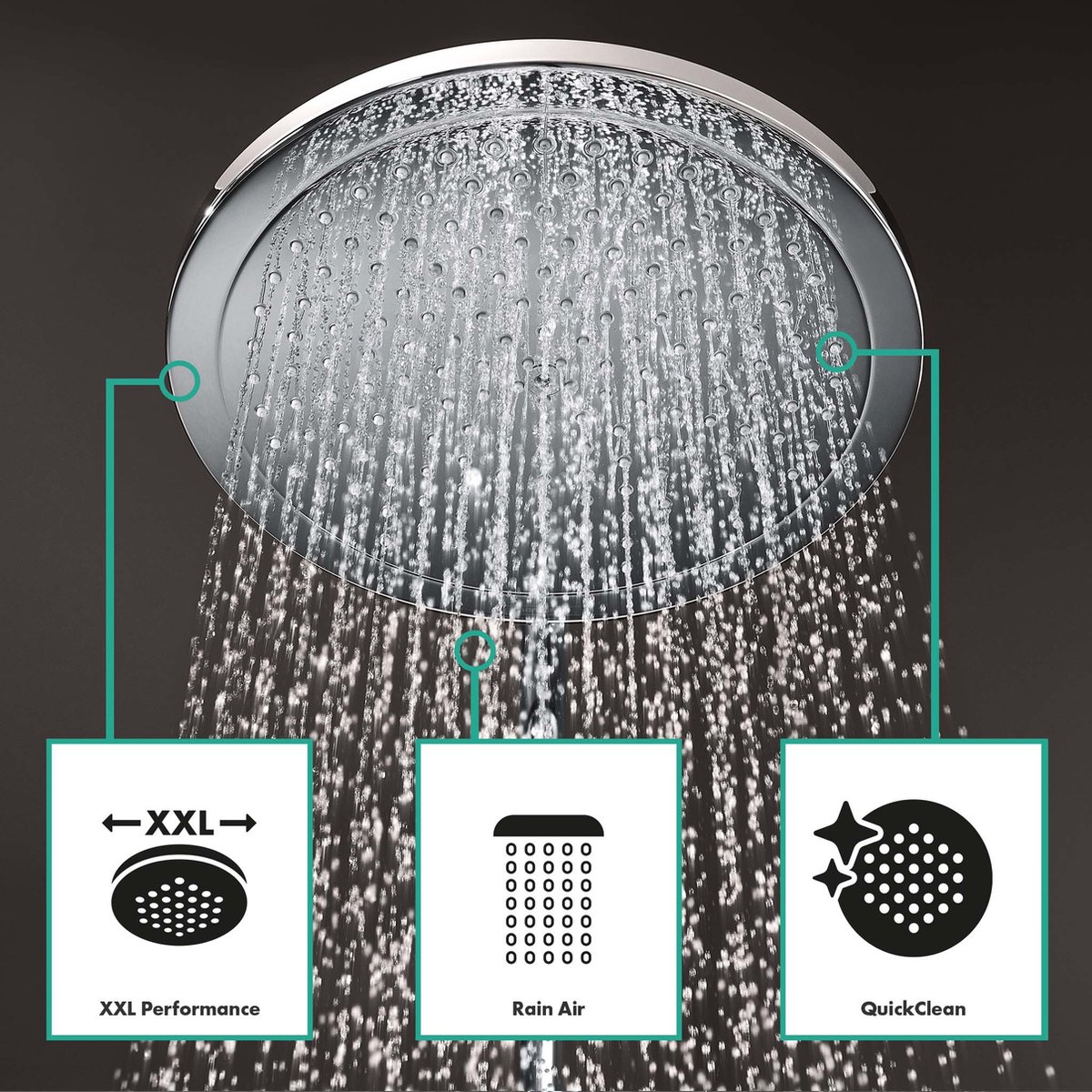 hansgrohe Croma Select S 280 Showerpipe Thermostaat Chroom