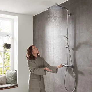 hansgrohe Crometta E 240 Showerpipe met thermostaat chroom