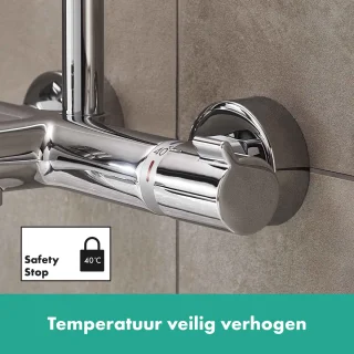 hansgrohe Crometta S 240 Showerpipe met badthermostaat chroom