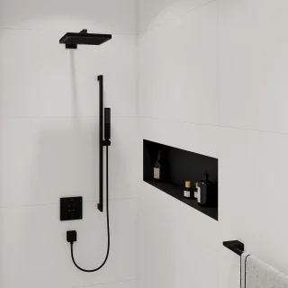Hansgrohe Pulsify E Hoofddouche 26x26 cm Mat Zwart