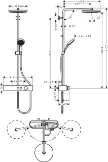 hansgrohe Pulsify S Showerpipe 260 1jet chroom