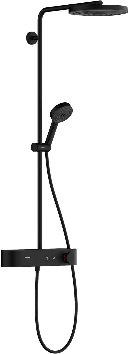 De hansgrohe Pulsify S Showerpipe 260 1jet EcoSmart mat zwart in één oogopslag