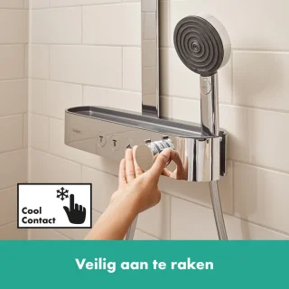 hansgrohe Pulsify S Showerpipe 2jet met ShowerTablet Select 400 chroom