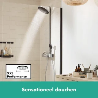 hansgrohe Pulsify S Showerpipe 2jet met ShowerTablet Select 400 chroom