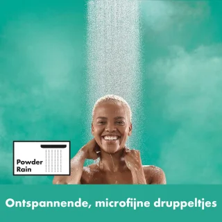 hansgrohe Pulsify S Showerpipe 2jet met ShowerTablet Select 400 mat wit