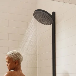 hansgrohe Pulsify S Showerpipe 2jet met ShowerTablet Select 400 mat zwart