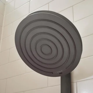 hansgrohe Pulsify S Showerpipe 2jet met ShowerTablet Select 400 mat zwart