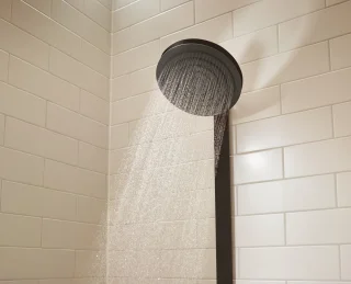 hansgrohe Pulsify S Showerpipe 2jet met ShowerTablet Select 400 mat zwart
