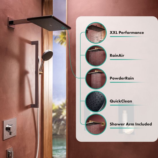 Hansgrohe Raindance Alive Q Hoofddouche 21x34 cm Geborsteld Brons