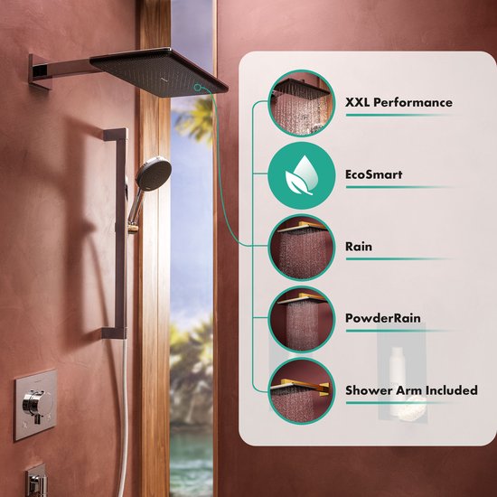 Hansgrohe Raindance Alive Q Hoofddouche 21x34 cm Goudlook