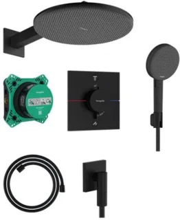 Hansgrohe Raindance Alive S Doucheset met inbouwthermostaat 30 cm matzwart 24630670