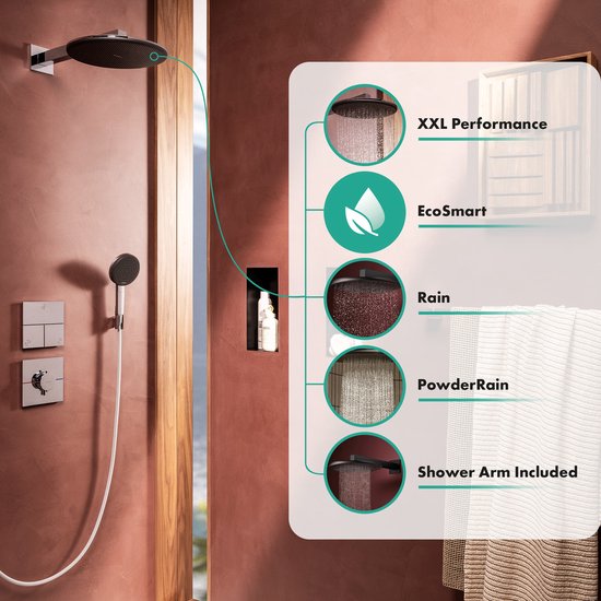 Hansgrohe Raindance Alive S Hoofddouche 30 cm Matzwart