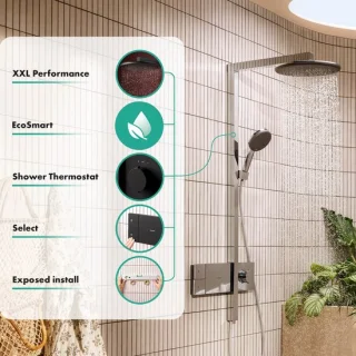 Hansgrohe Raindance alive showerpipe 300 mat zwart