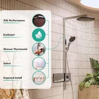Hansgrohe Raindance Alive showerpipe 300 thermostaat chroom